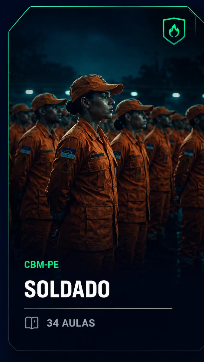 Preparação para Soldado do Corpo de Bombeiros Militar de Pernambuco.