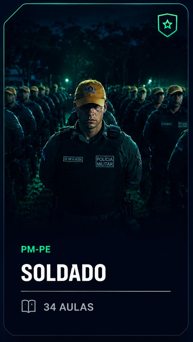 Preparação para Soldado da Polícia Militar de Pernambuco.